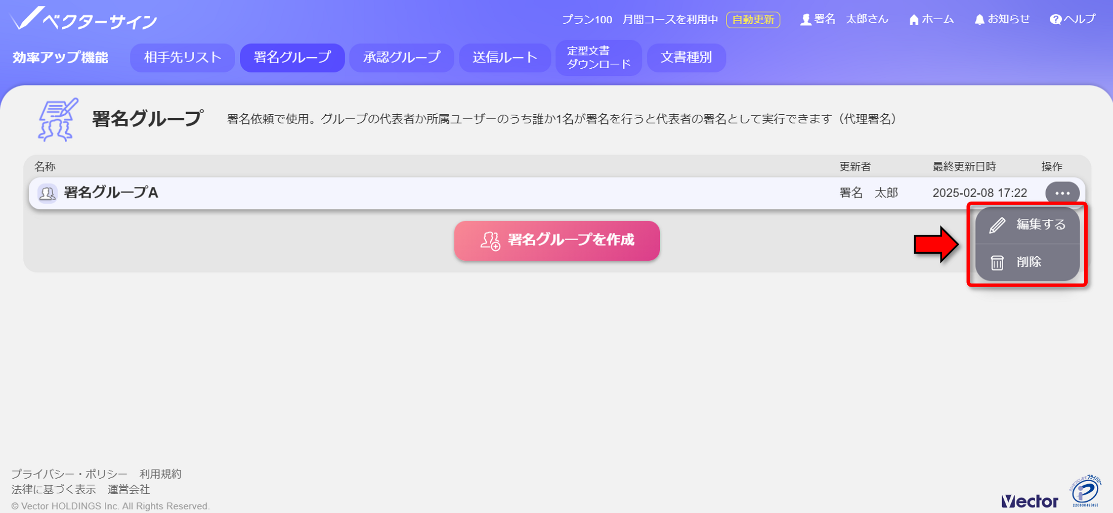 署名グループ